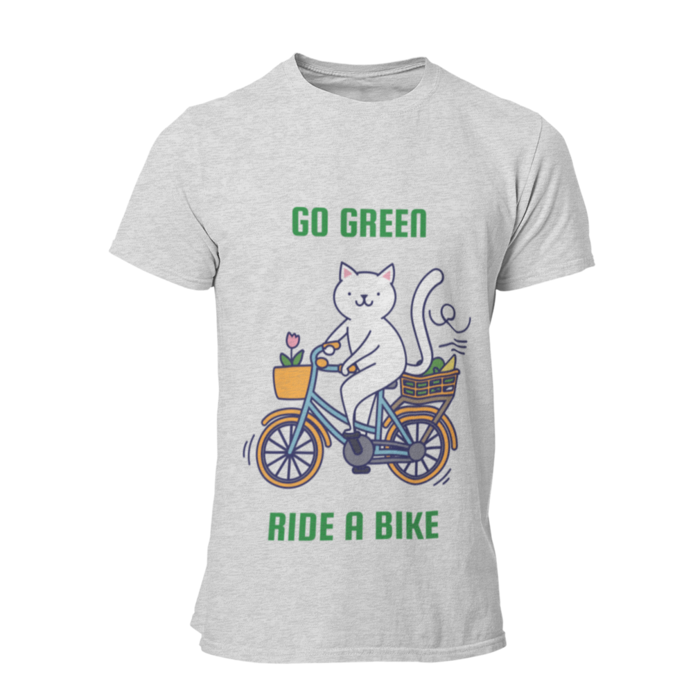 cinza Go green ride a bike 3shirt