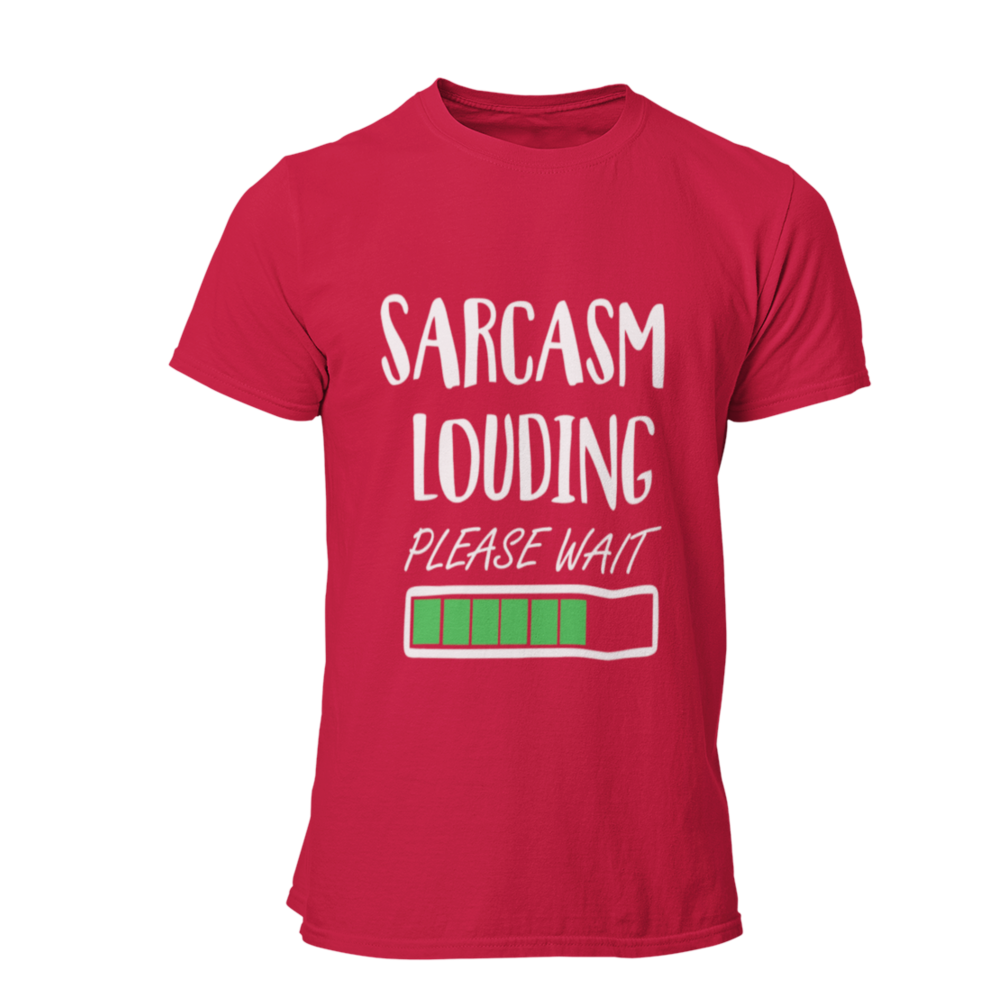vermelho Sarcasm louding please wait 3shirt
