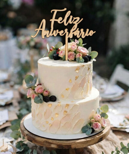 Topo de Bolo Feliz Aniversário