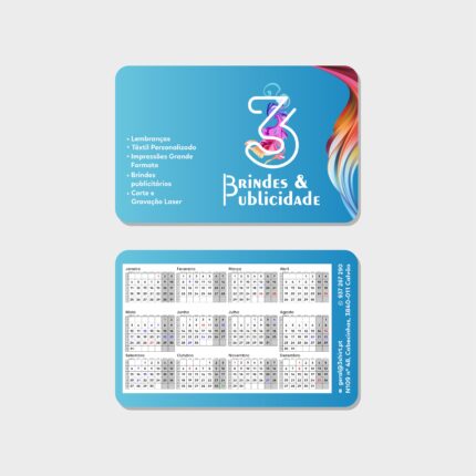 Calendário de Bolso em PVC
